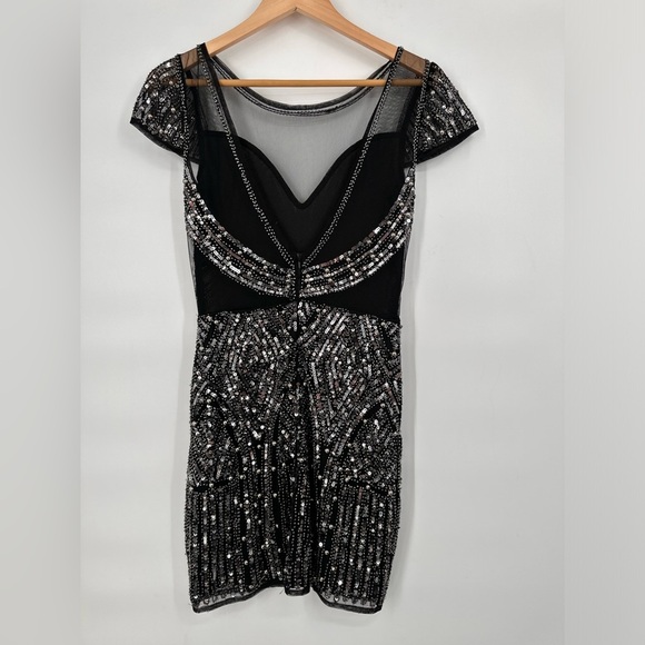 Nasty Gal sequin and mesh Cocktail Party Dress - Picture 2 of 6